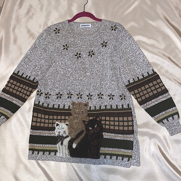 Vintage Tops - VTG cat lovers sweater✨✨